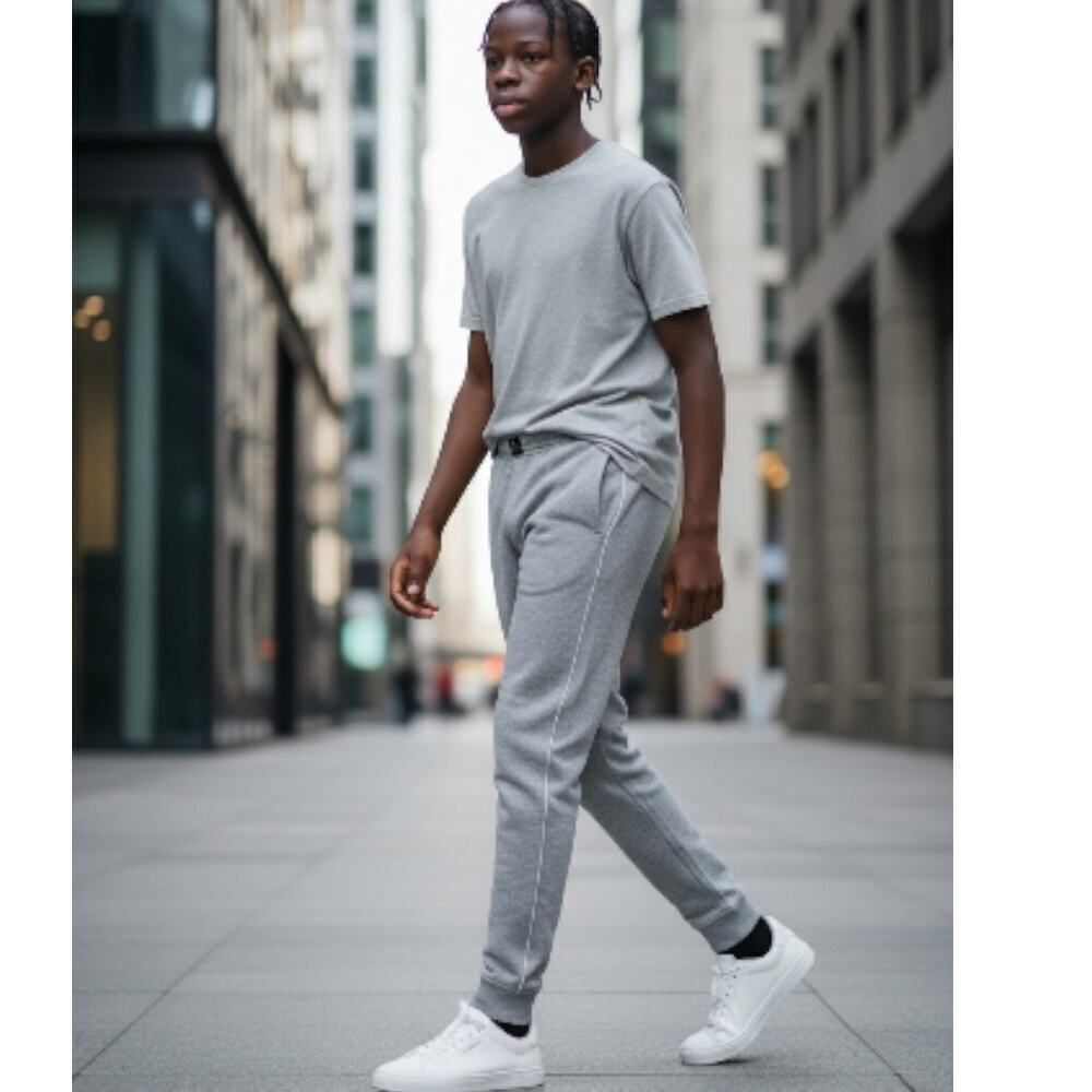 RBX Boys Pre-owned Gray w/Black Accents Sweatpants - Size Large (14/16)
